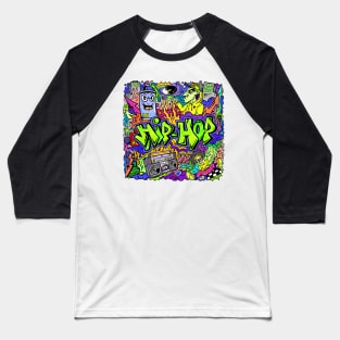 Hip Hop Music Graffiti Baseball T-Shirt